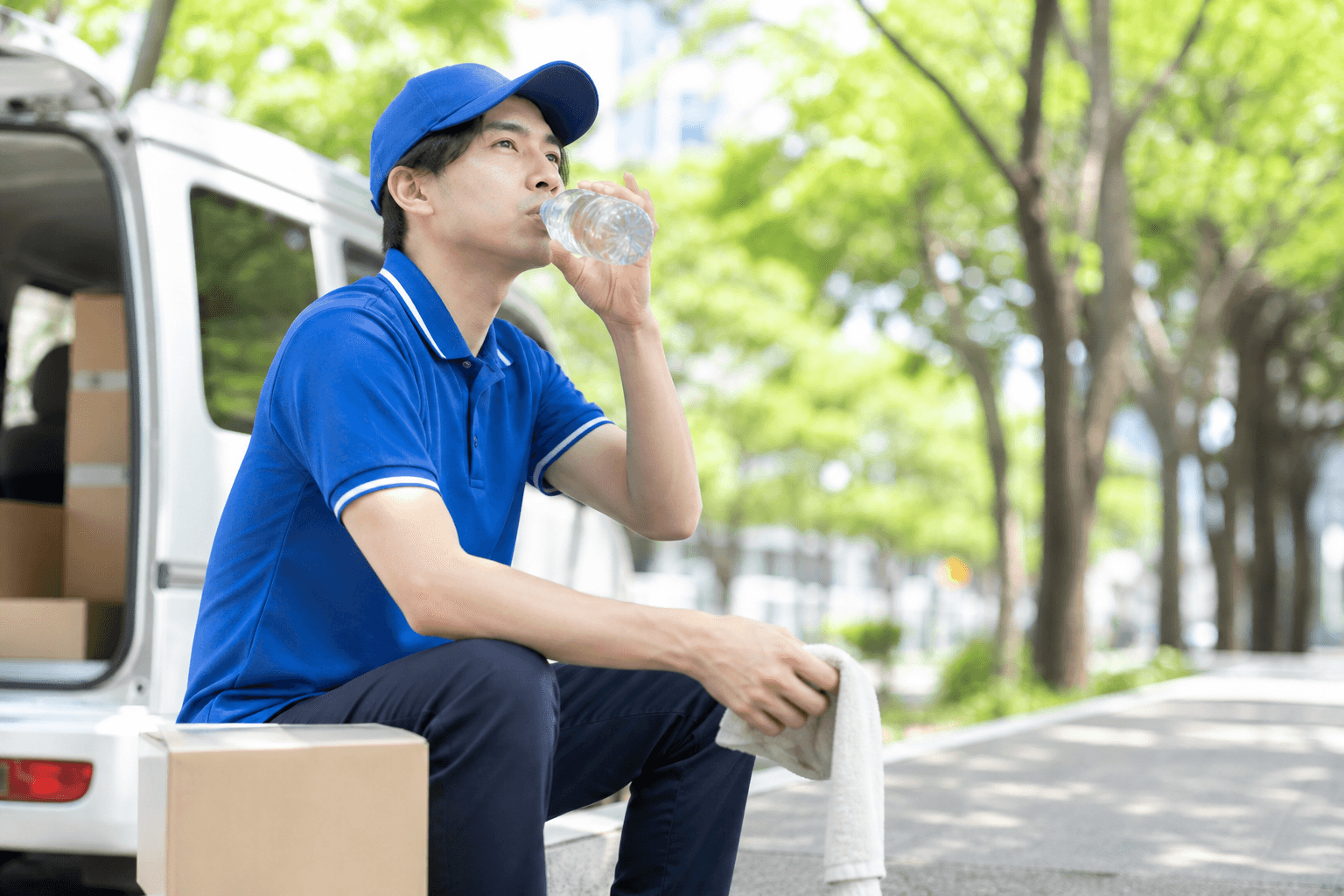 夏の配送を守る巡回休憩の組み方のイメージ画像